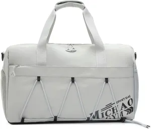 Gym Bag for Men Women, Waterproof Sports Duffle Bag with Shoe Compartment & Wet Pocket, Small Travel Duffel Bag Overnight Carry on Weekender bag for Workout, Fitness, Overnight, Yoga - White