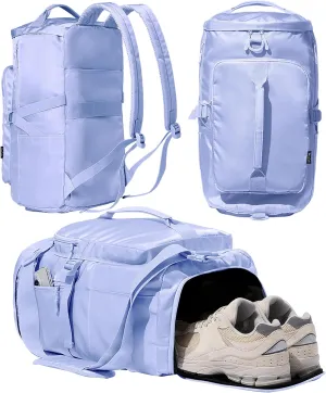 Gym Bag for Women Workout Gym Backpack with Shoe Compartment Sports Duffel Bag Multiple Pockets 30L (Lavender)