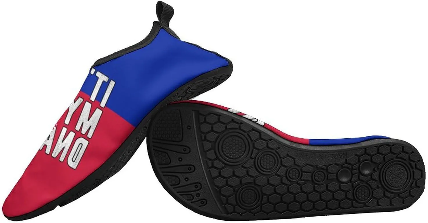Haiti Flag Haitian Men Women Water Shoes Quick Dry Barefoot Shoe Beach Surfing Swim Pool Yoga Sock