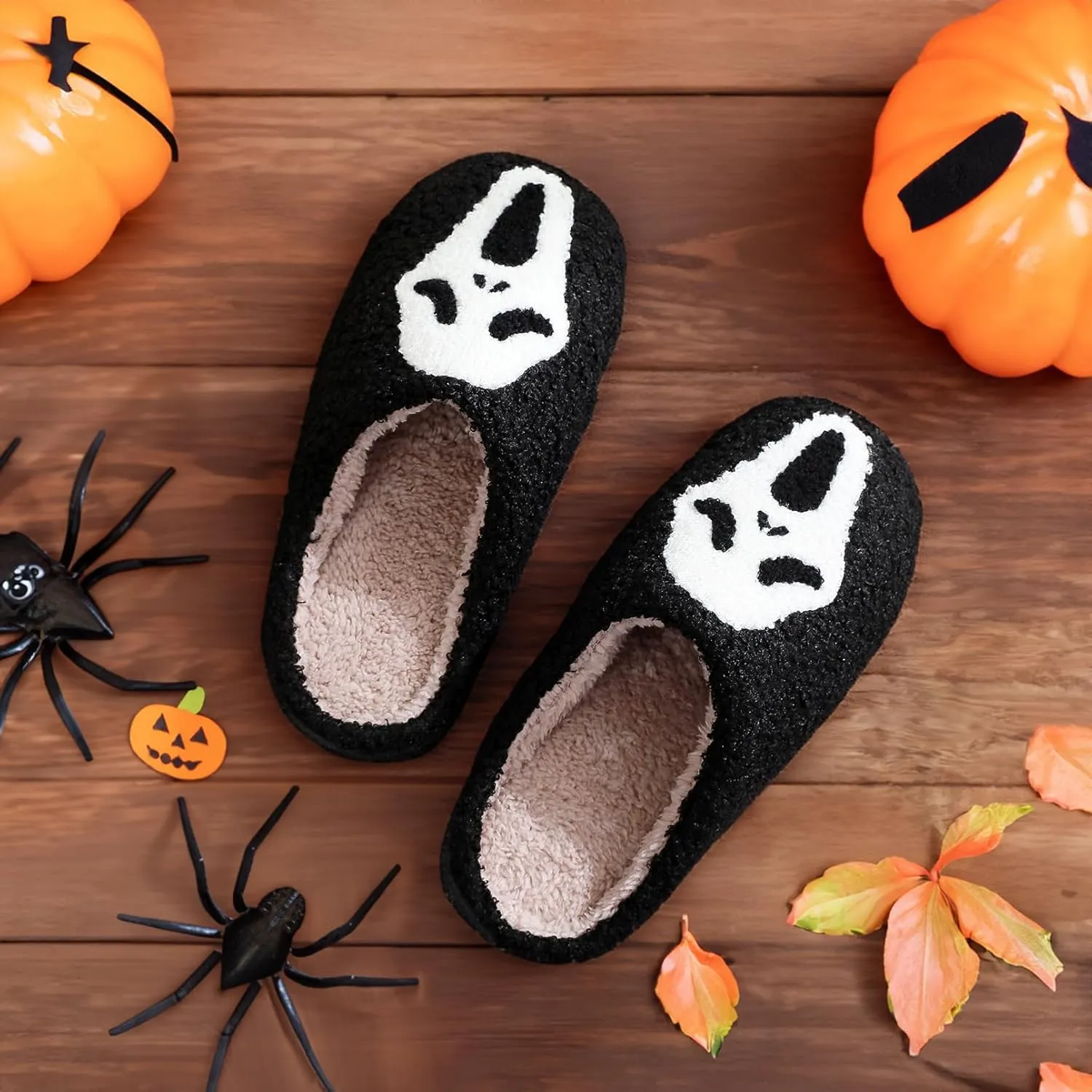Halloween Christmas Slippers Holiday Slipper House Shoes Home Slipper for Women Fuzzy Outdoor Indoor Bedroom Slippers