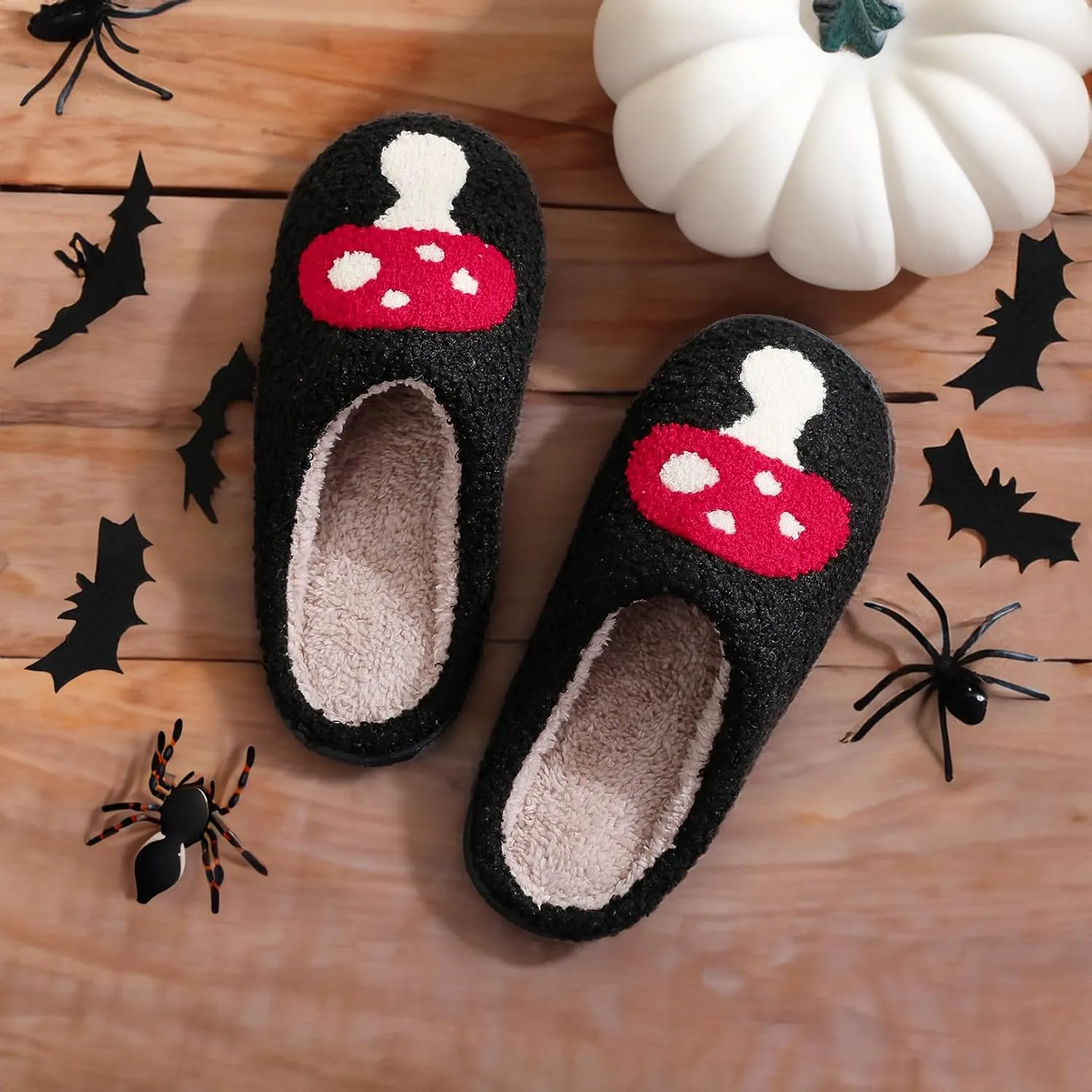Halloween Christmas Slippers Holiday Slipper House Shoes Home Slipper for Women Fuzzy Outdoor Indoor Bedroom Slippers