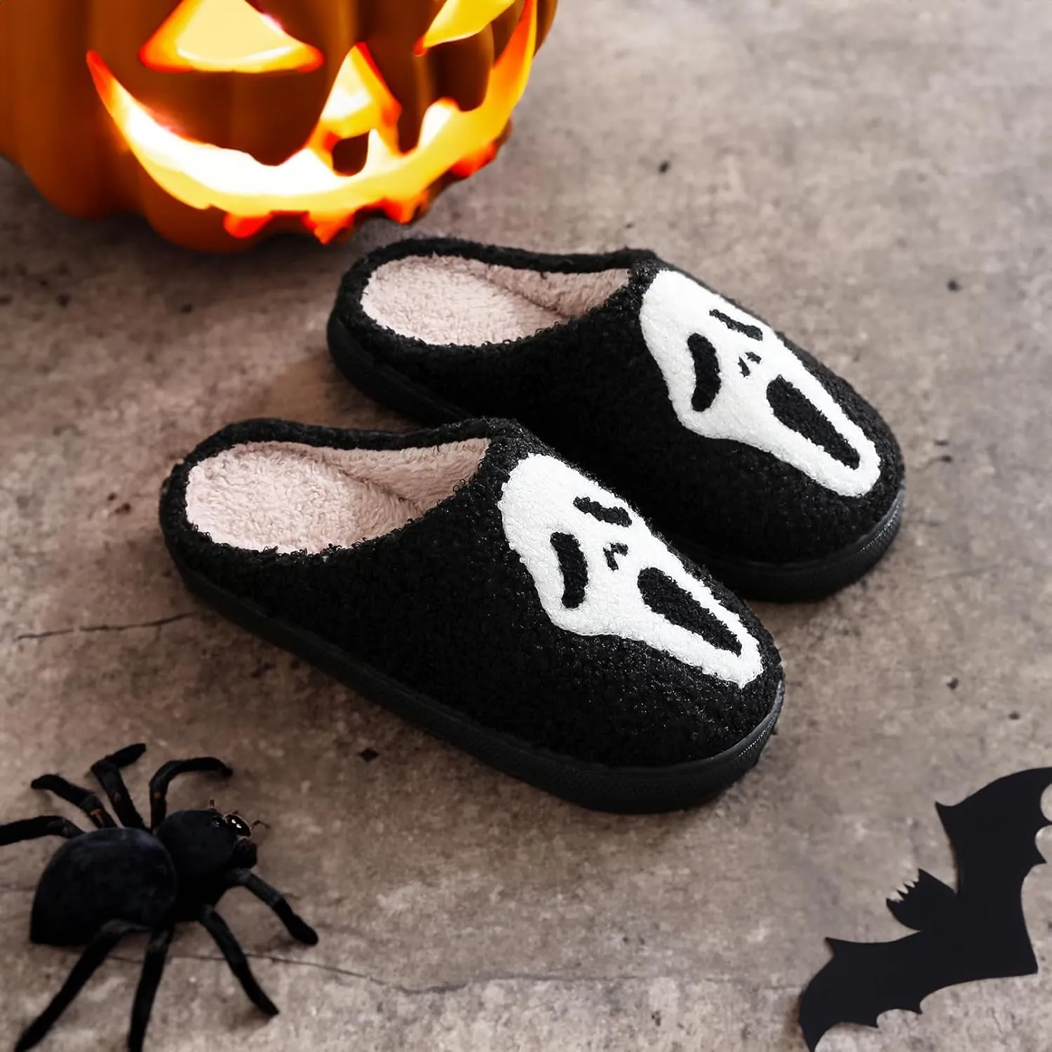 Halloween Christmas Slippers Holiday Slipper House Shoes Home Slipper for Women Fuzzy Outdoor Indoor Bedroom Slippers