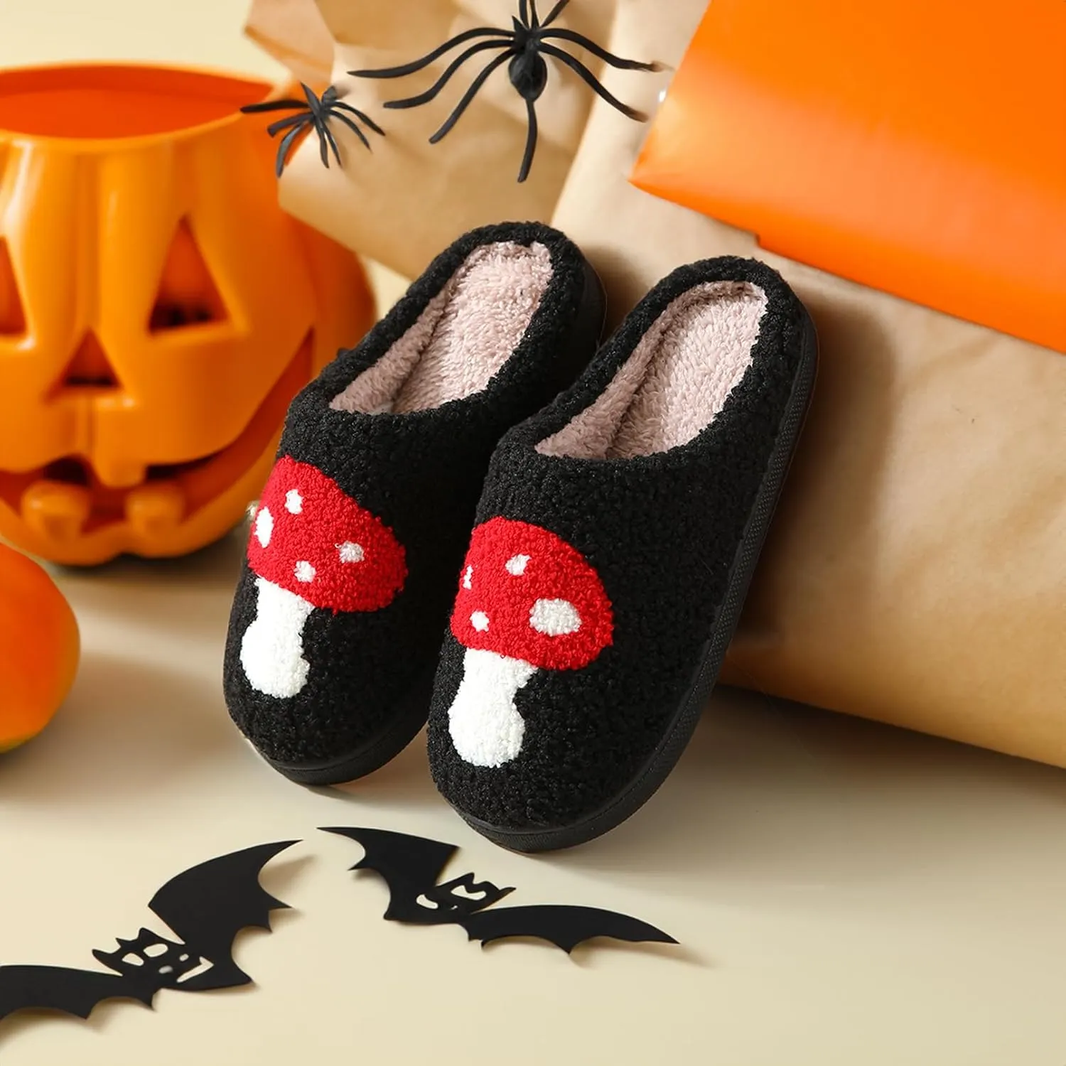 Halloween Christmas Slippers Holiday Slipper House Shoes Home Slipper for Women Fuzzy Outdoor Indoor Bedroom Slippers