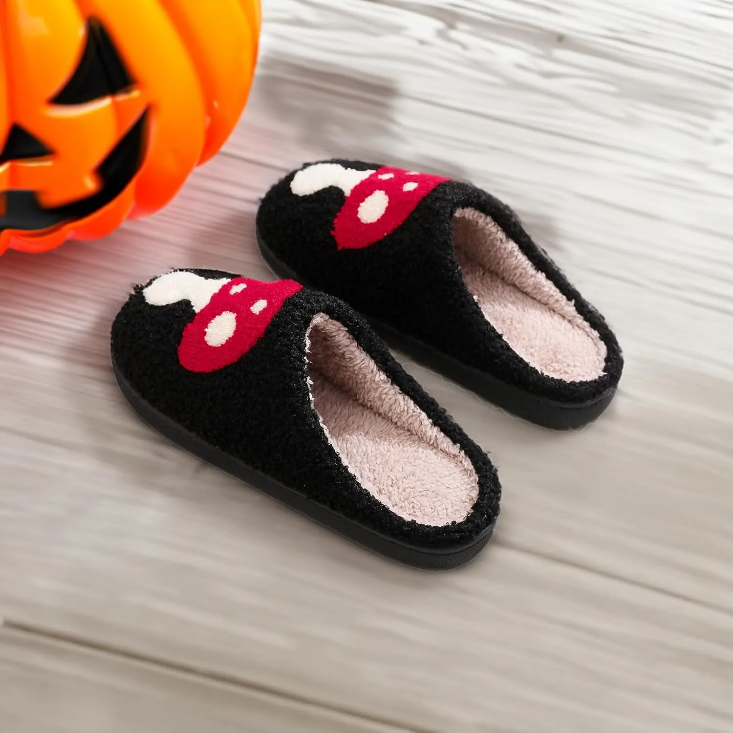 Halloween Christmas Slippers Holiday Slipper House Shoes Home Slipper for Women Fuzzy Outdoor Indoor Bedroom Slippers