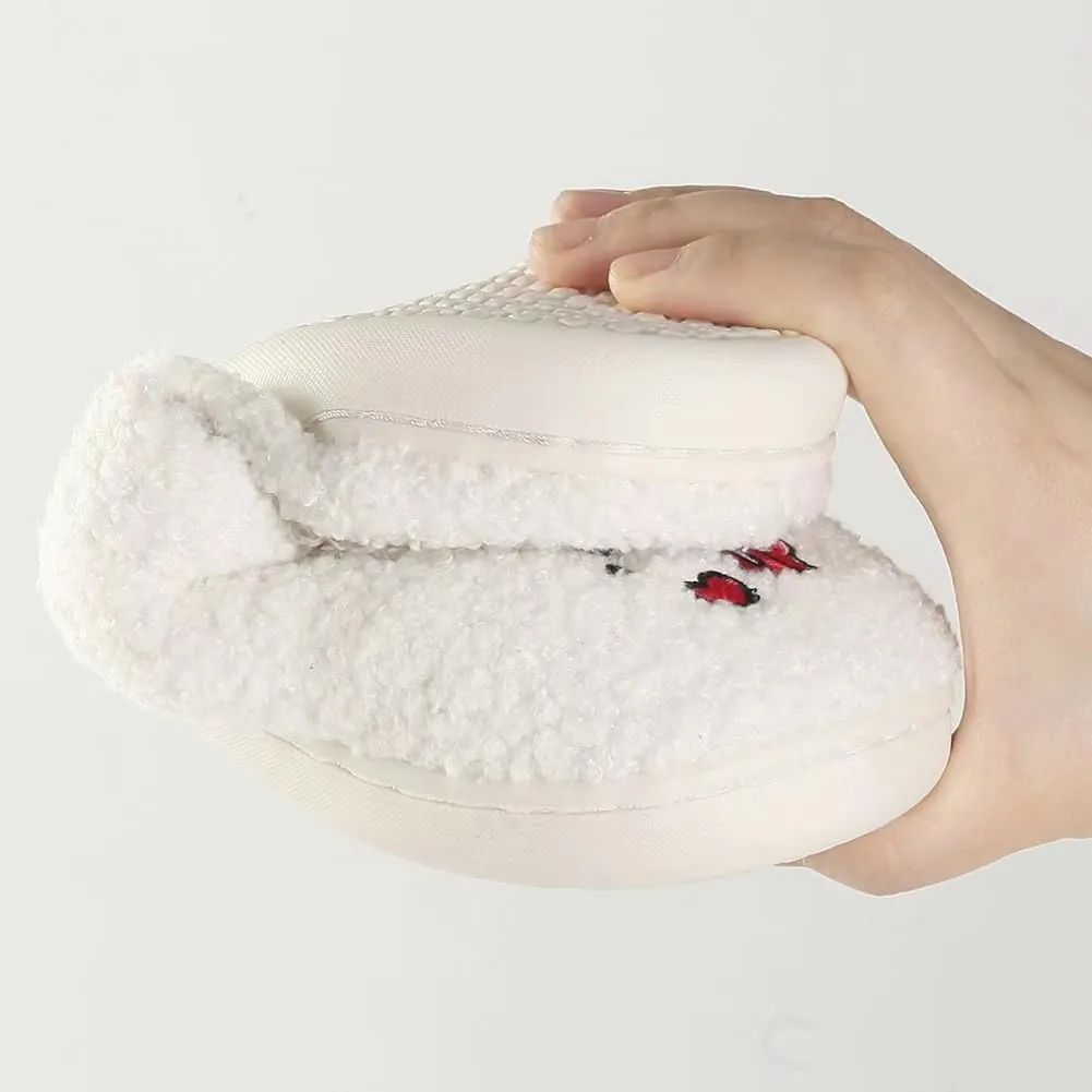 Halloween Slippers for Women Men Fuzzy Preppy Slipper Warm Funny Spooky Cloud Slipper House Couple Slipper Memory Foam Shoes, F-GY-DTX005
