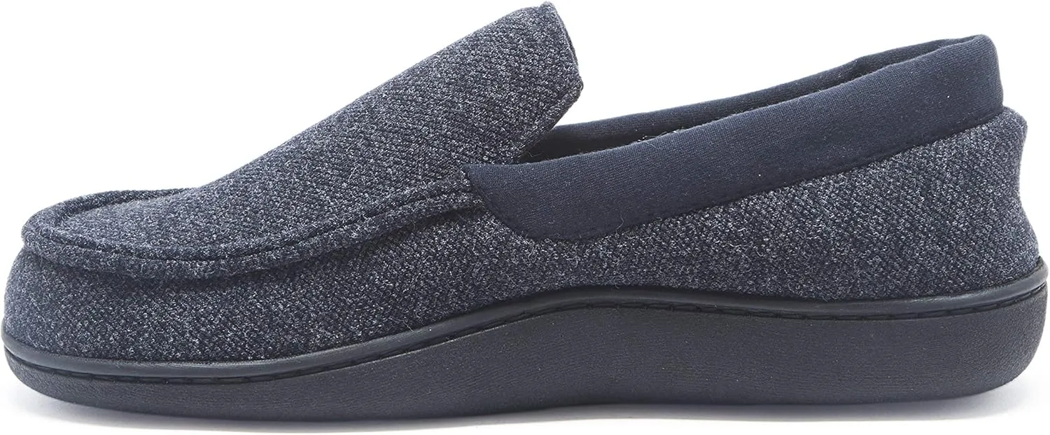 Hanes Men's ComfortSoft Memory Foam Knit Venetian Moccasin Indoor/Outdoor Slipper
