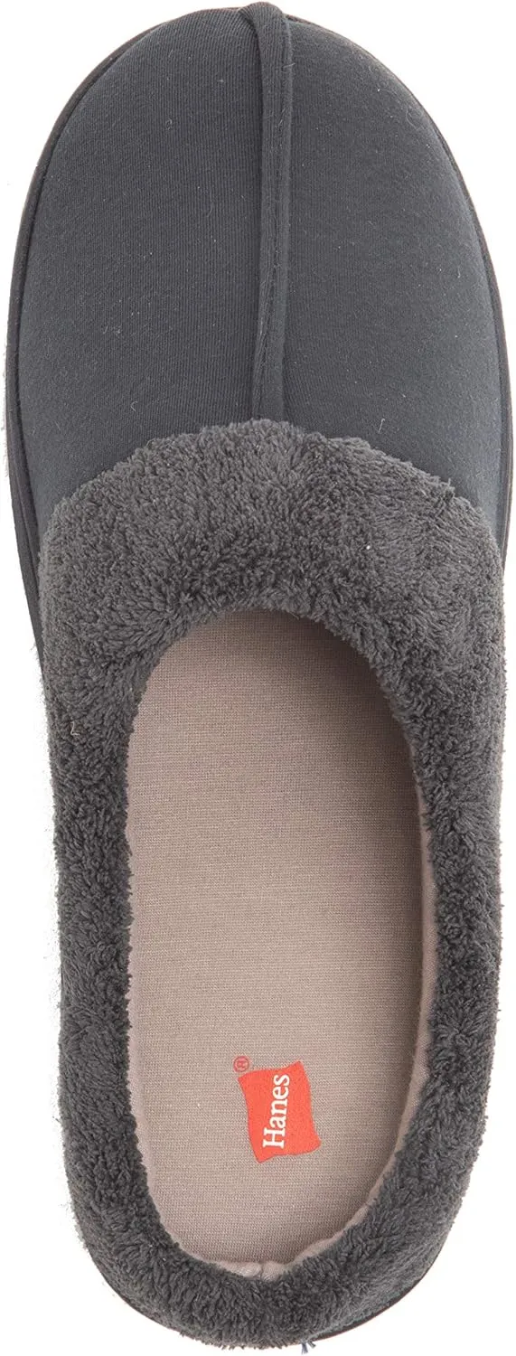 Hanes Men's Felt Clog Slipper Shoe - Memory Foam Indoor Outdoor Sole