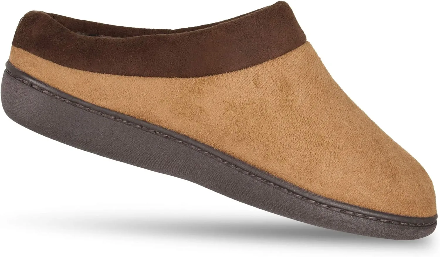 Hanes Men's Memory Foam Indoor Outdoor Microsuede Clog Slipper Shoe with Fresh Iq