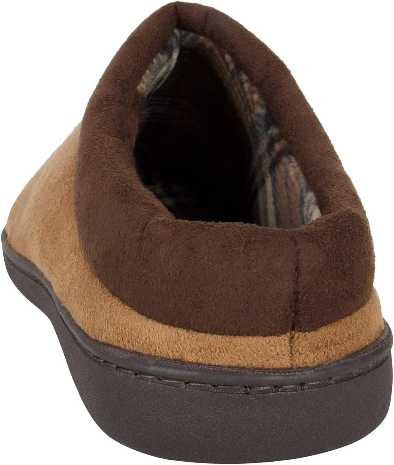 Hanes Men's Memory Foam Indoor Outdoor Microsuede Clog Slipper Shoe with Fresh Iq