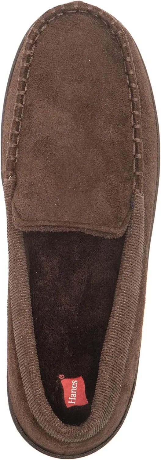 Hanes Men's Textured Moccasin Slipper