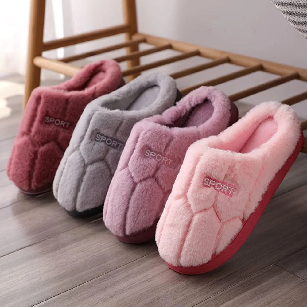 Hardwearing Sole,Anti-Slip Warm Confinement Shoes, Thick Plush Shoes for Pregnant Women-Grey_40-41,Memory Foam Slipper