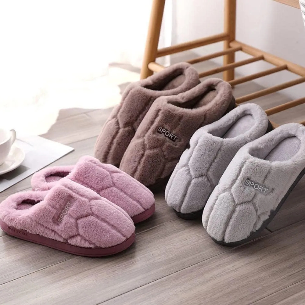 Hardwearing Sole,Anti-Slip Warm Confinement Shoes, Thick Plush Shoes for Pregnant Women-Grey_40-41,Memory Foam Slipper
