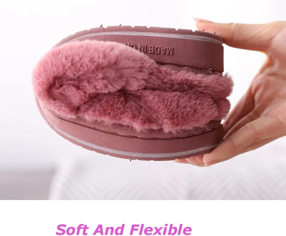 Hardwearing Sole,Anti-Slip Warm Confinement Shoes, Thick Plush Shoes for Pregnant Women-Grey_40-41,Memory Foam Slipper