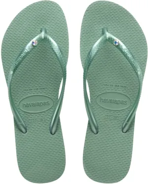 Havaianas Girl's Slim Crystal SW II Flip Flop Sandal (Toddler/Little Kid/Big Kid)