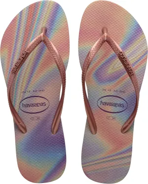 Havaianas Slim Iridescent Flip Flop Sandal Lime Green 35/36 Brazil (US Men's 4/5, Women's 5/6) M