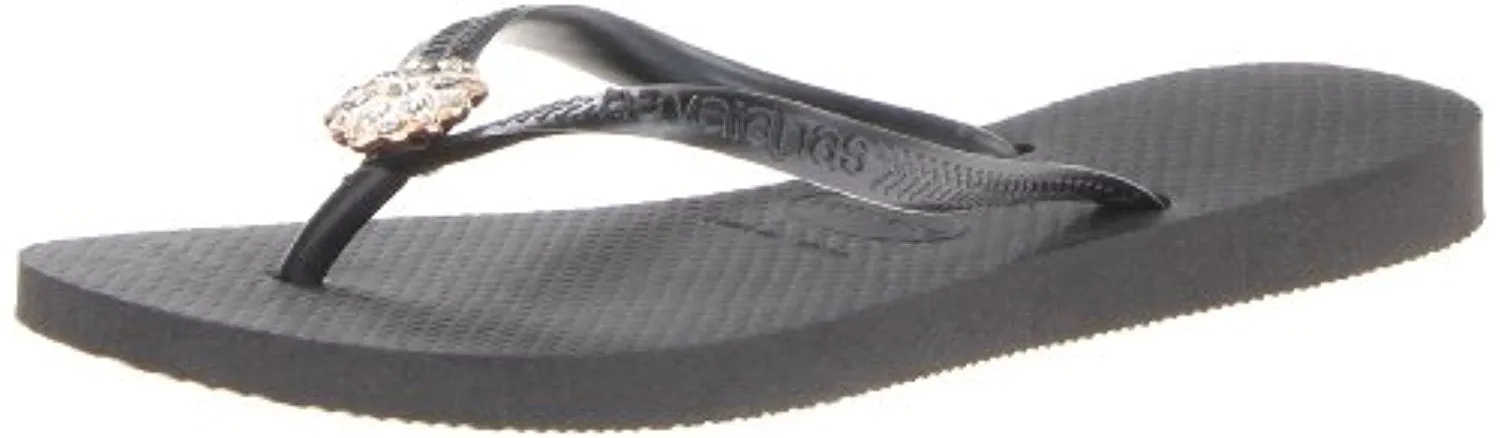 Havaianas Women's Slim Crystal Poem Flip Flop