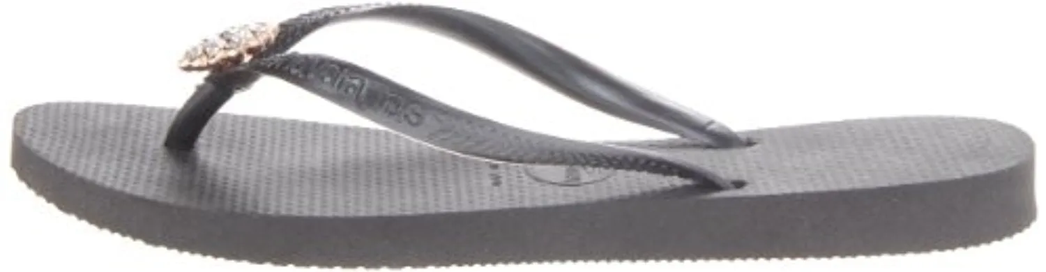 Havaianas Women's Slim Crystal Poem Flip Flop
