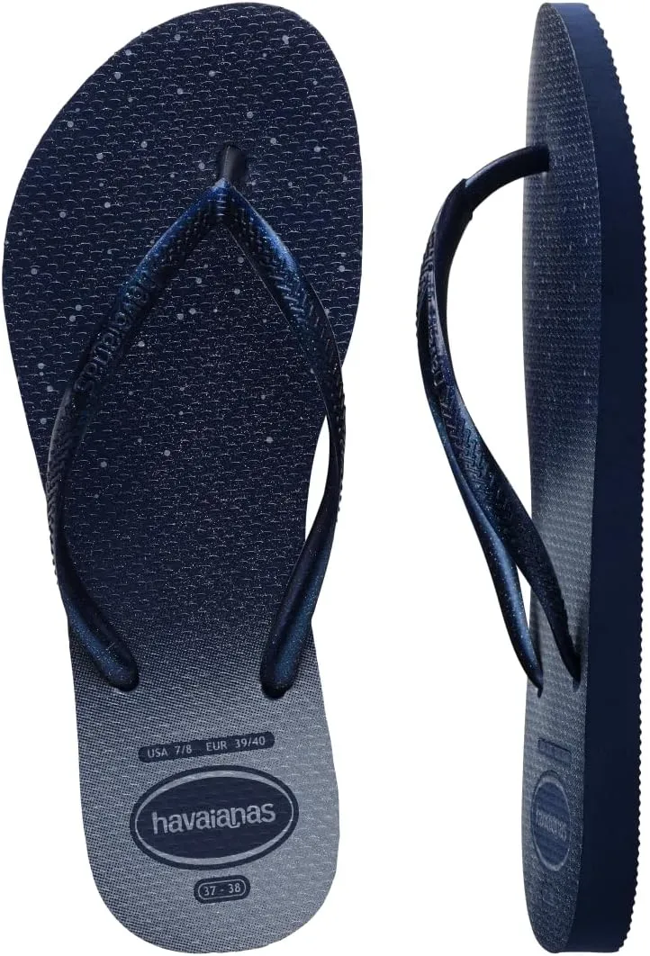 havaianas Women's Slim Gloss Navy Flip-Flop
