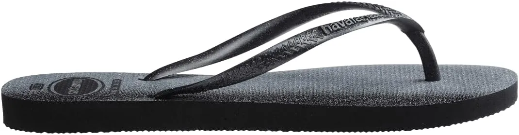 Havaianas Women's Slim Gloss Sandal Black Flip-Flop