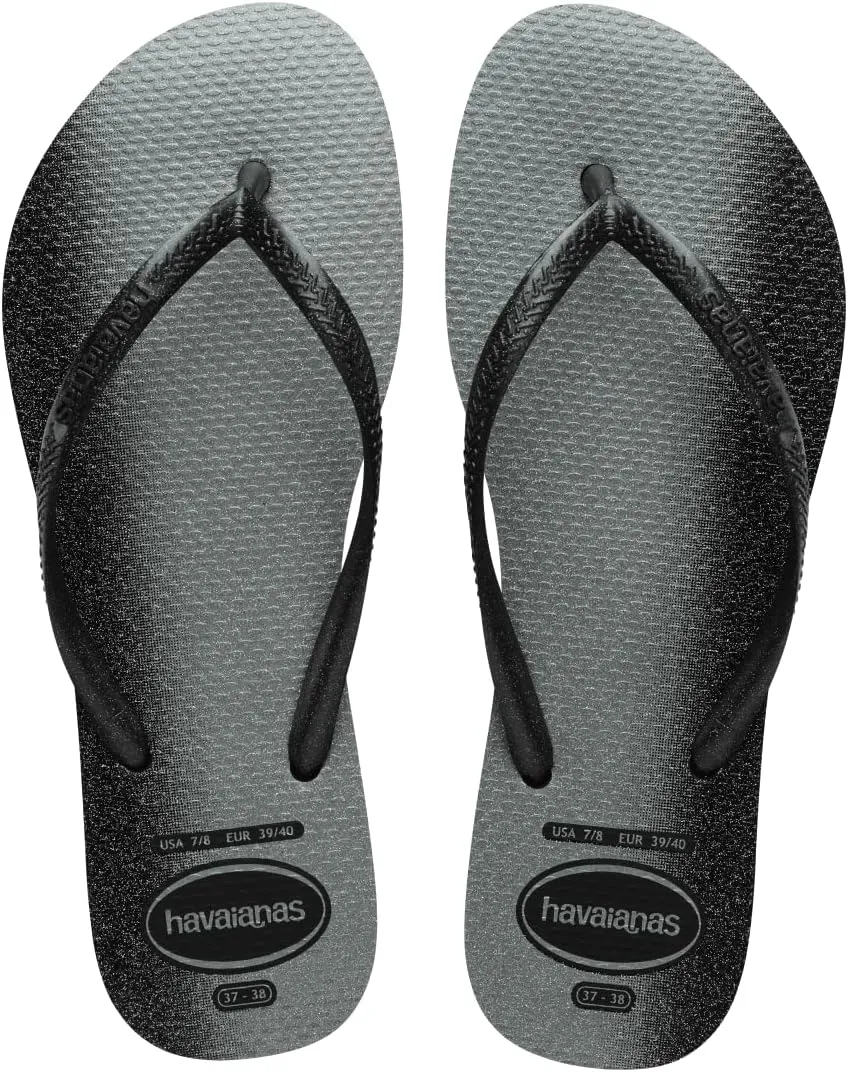 Havaianas Women's Slim Gloss Sandal Black Flip-Flop
