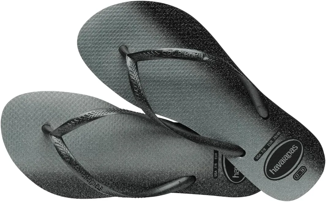 Havaianas Women's Slim Gloss Sandal Black Flip-Flop