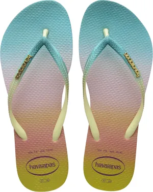 Havaianas Women's Slim Gradient Sundal Flip Flop Sandal, White, Size 11/12