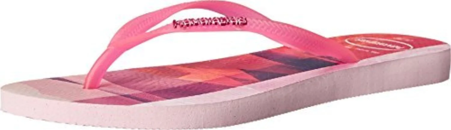 Havaianas Women's Slim Paisage Flip Flops Crystal Rose Sandal