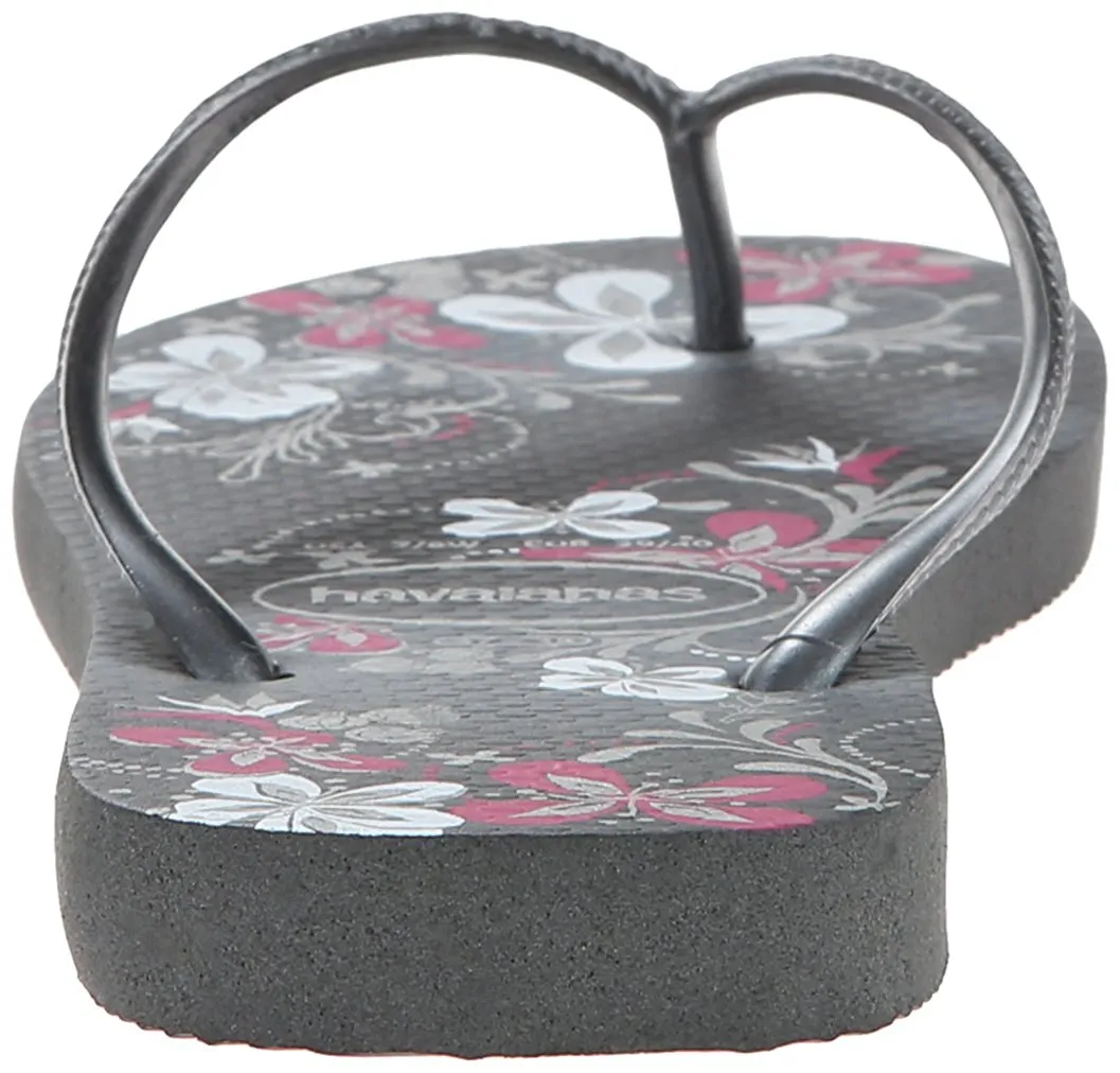 Havaianas Women's Slim Season Sandal, Dark Grey-Grey, 35 BR-6 M US
