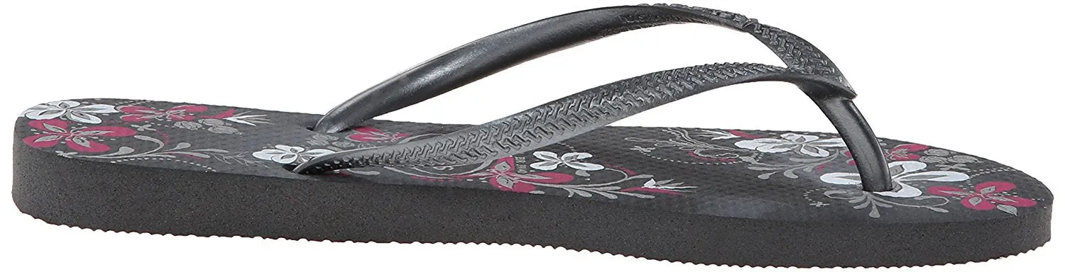 Havaianas Women's Slim Season Sandal, Dark Grey-Grey, 35 BR-6 M US