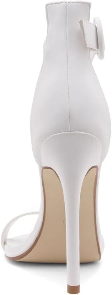 Herstyle Charming Women’s Heeled Dress Sandals Open Toe Ankle Strap High Stiletto Wedding Party Pump Shoes