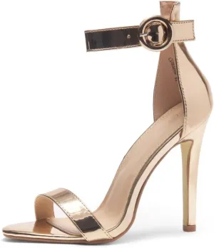 Herstyle Charming Women’s Heeled Dress Sandals Open Toe Ankle Strap High Stiletto Wedding Party Pump Shoes