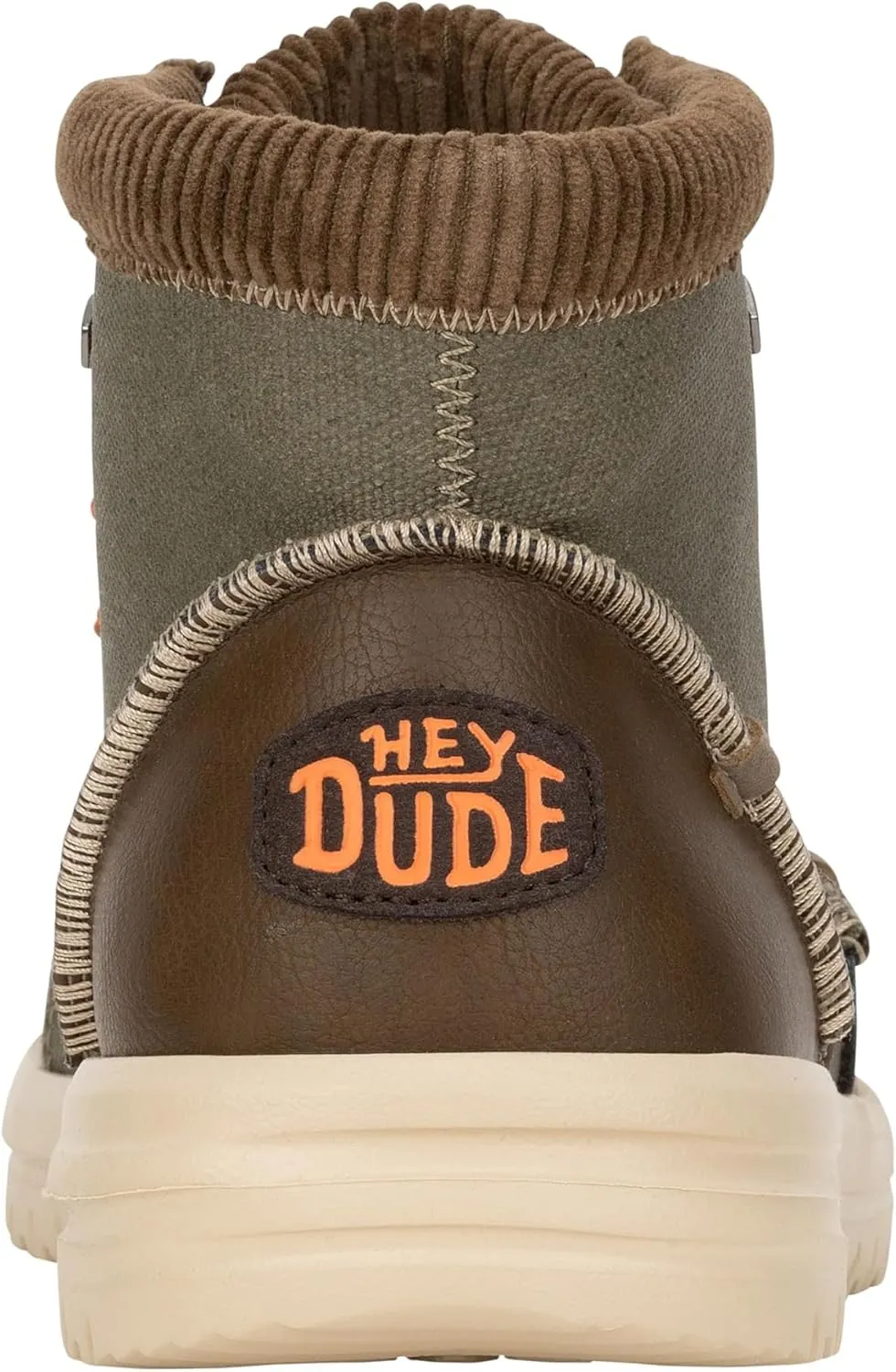 Hey Dude Men's Bradley Corduroy Collar Dusty Olive/Tan Loafer Flat