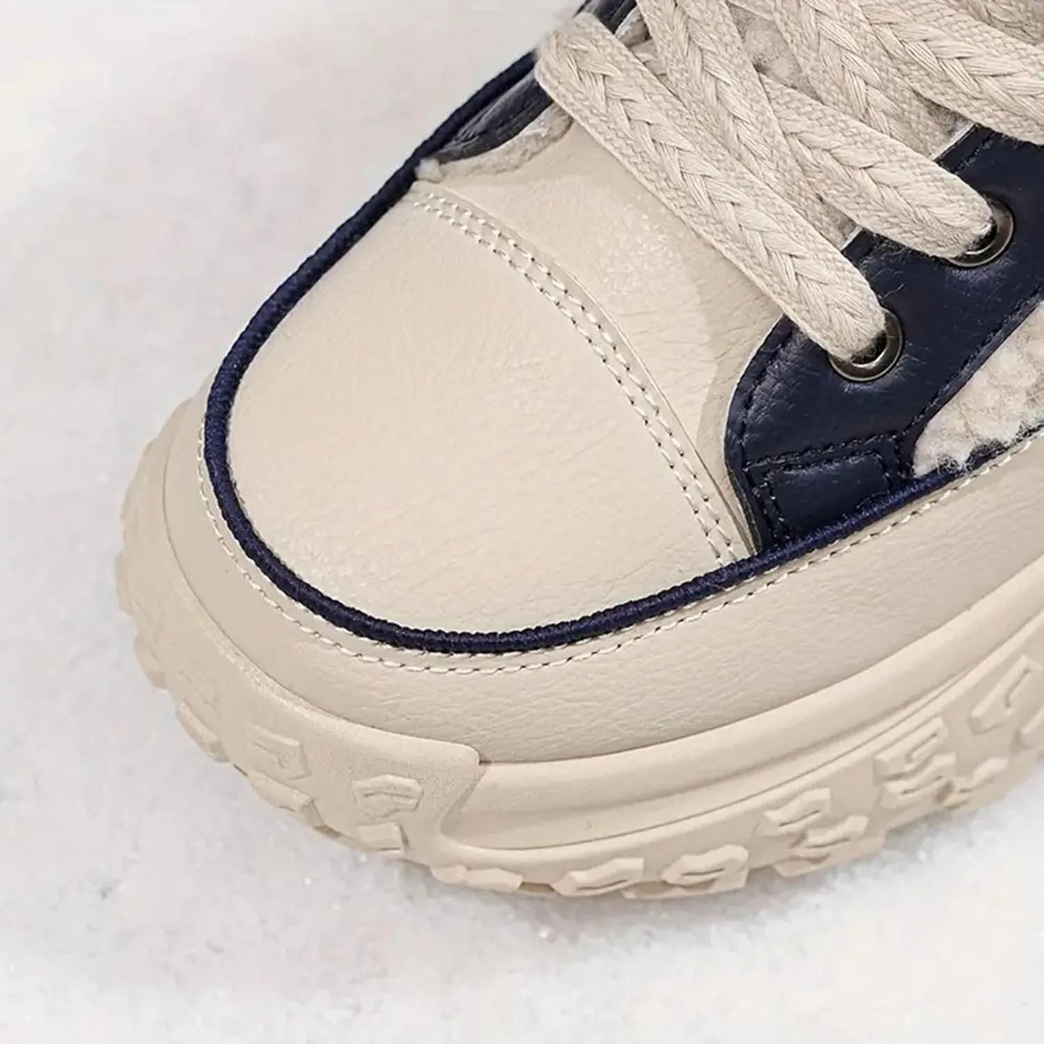 High Top Sneakers for Women Casual Winter Warm Platform Sneakers with Faux Fur Fleece Lining
