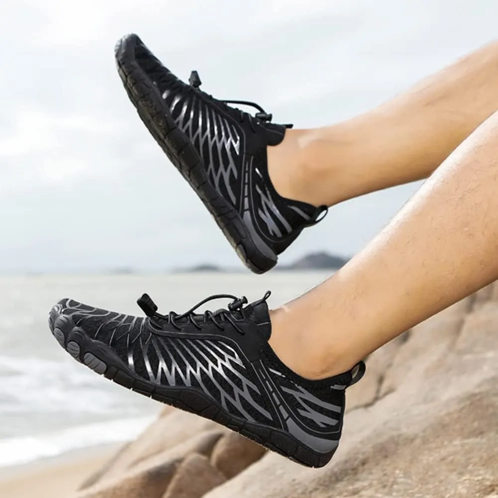 HiGropcore Water Shoes Men Women, Barefoot Wide Toe Box Beach Shoes, Quick Dry Breathable Swim Aqua Socks with Drainage