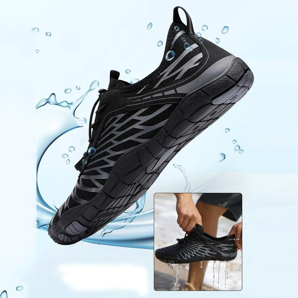 HiGropcore Water Shoes Men Women, Barefoot Wide Toe Box Beach Shoes, Quick Dry Breathable Swim Aqua Socks with Drainage