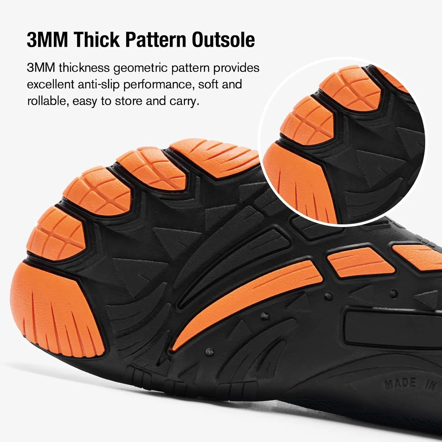 HIITAVE Men Barefoot Water Shoes Beach Aqua Socks Quick Dry for Outdoor Sport Hiking Swiming Surfing