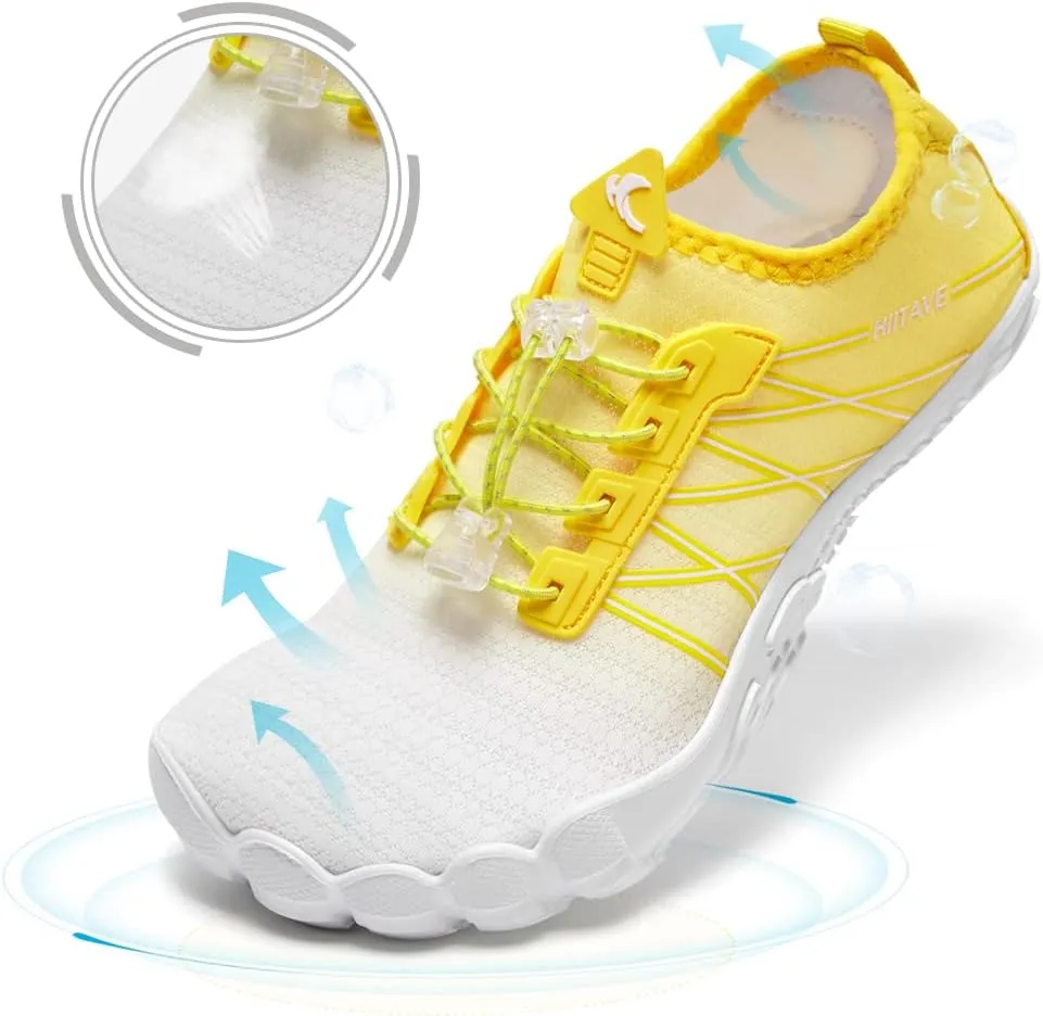 HIITAVE Water Shoes Non Slip Aqua Shoes Barefoot Quick Dry Lightweight with Beach River Swim Pool for Men Women Gradient Color…