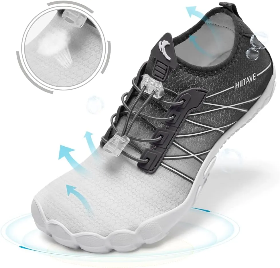 HIITAVE Water Shoes Non Slip Aqua Shoes Barefoot Quick Dry Lightweight with Beach River Swim Pool for Men Women Gradient Color…