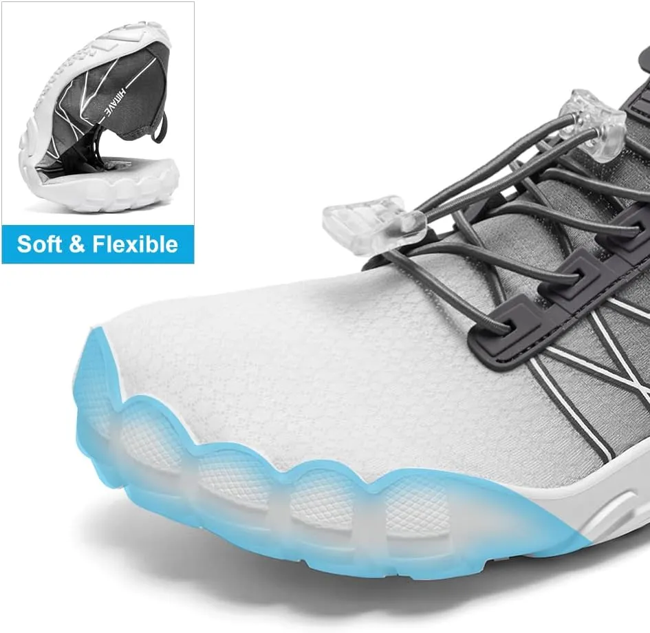 HIITAVE Water Shoes Non Slip Aqua Shoes Barefoot Quick Dry Lightweight with Beach River Swim Pool for Men Women Gradient Color…