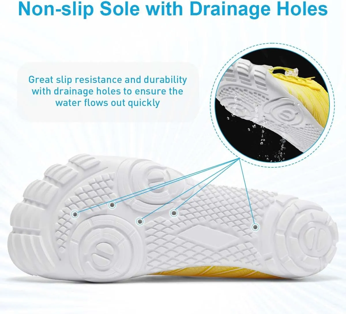 HIITAVE Water Shoes Non Slip Aqua Shoes Barefoot Quick Dry Lightweight with Beach River Swim Pool for Men Women Gradient Color…