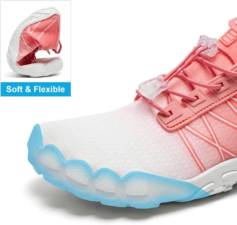 HIITAVE Water Shoes Non Slip Aqua Shoes Barefoot Quick Dry Lightweight with Beach River Swim Pool for Men Women Gradient Color…