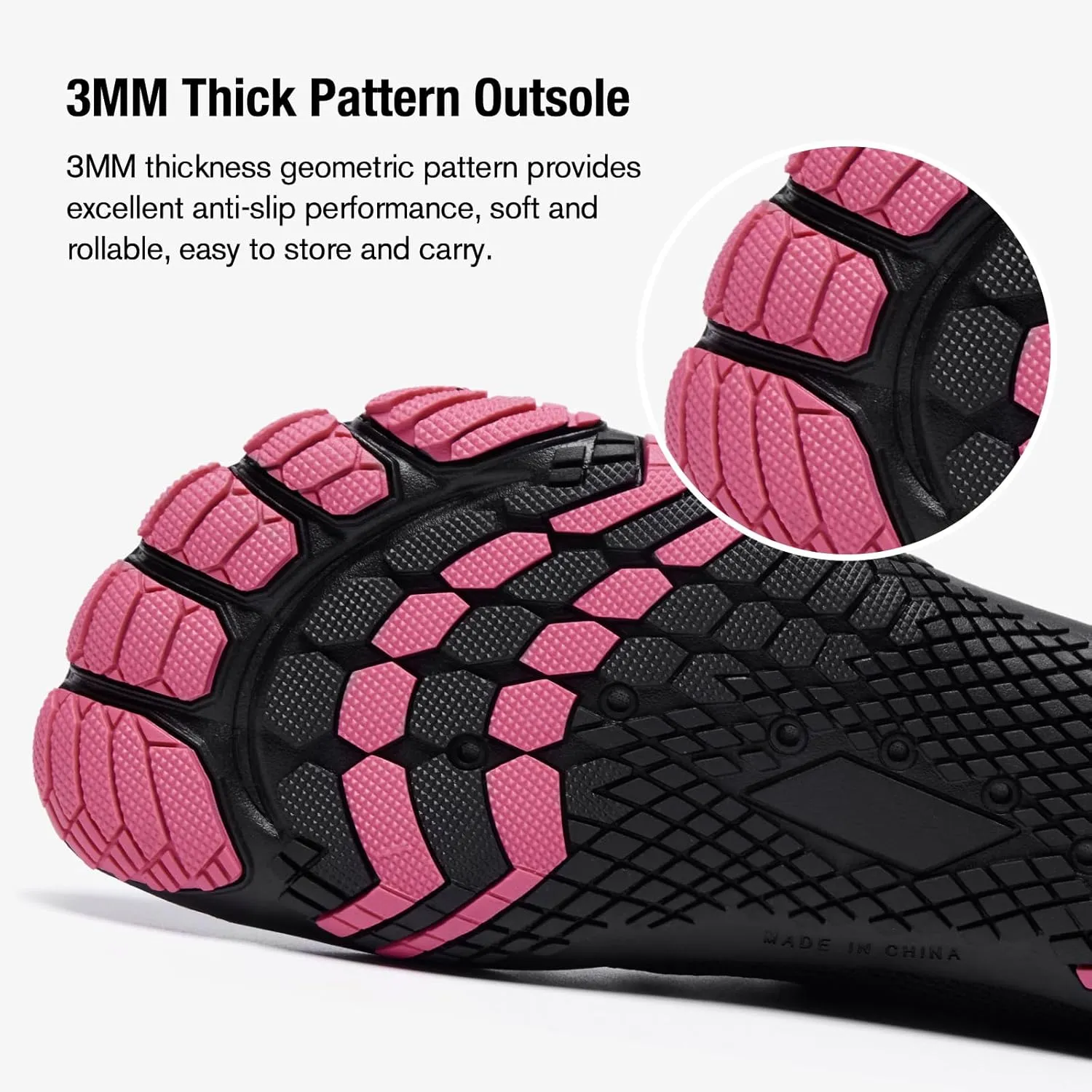 hiitave Womens Water Shoes Quick Dry Barefoot for Swim Diving Surf Aqua Sports Pool Beach Walking Yoga
