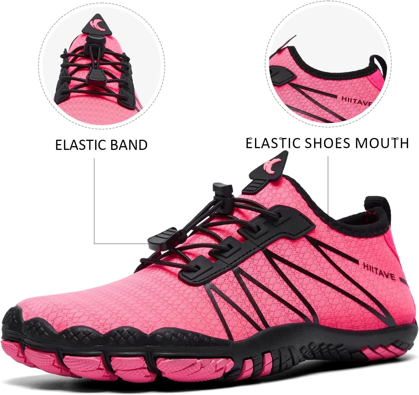 hiitave Womens Water Shoes Quick Dry Barefoot for Swim Diving Surf Aqua Sports Pool Beach Walking Yoga