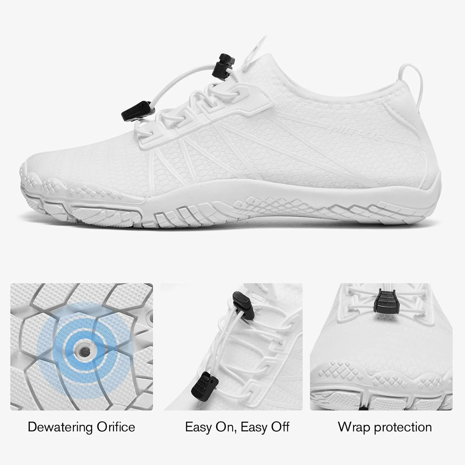 hiitave Womens Water Shoes Quick Dry Barefoot for Swim Diving Surf Aqua Sports Pool Beach Walking Yoga