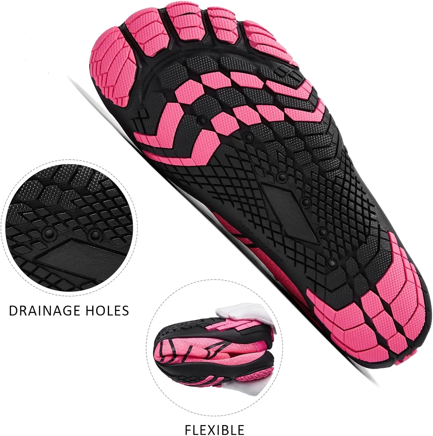 hiitave Womens Water Shoes Quick Dry Barefoot for Swim Diving Surf Aqua Sports Pool Beach Walking Yoga