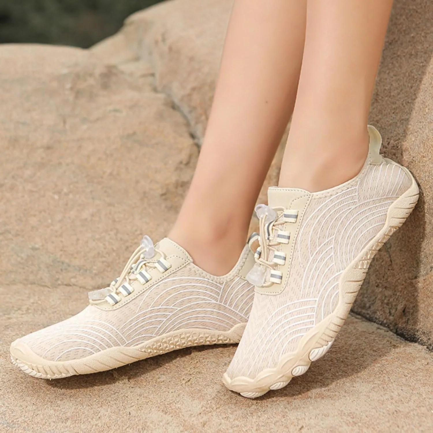Hike Barefoot Shoes for Women Breathable Non-Slip Athletic Footwear Wide Toe Box Barefoot Grounding Shoes Beach Outdoor Running Sneakers Healthy Non-Slip Shoe Unisex