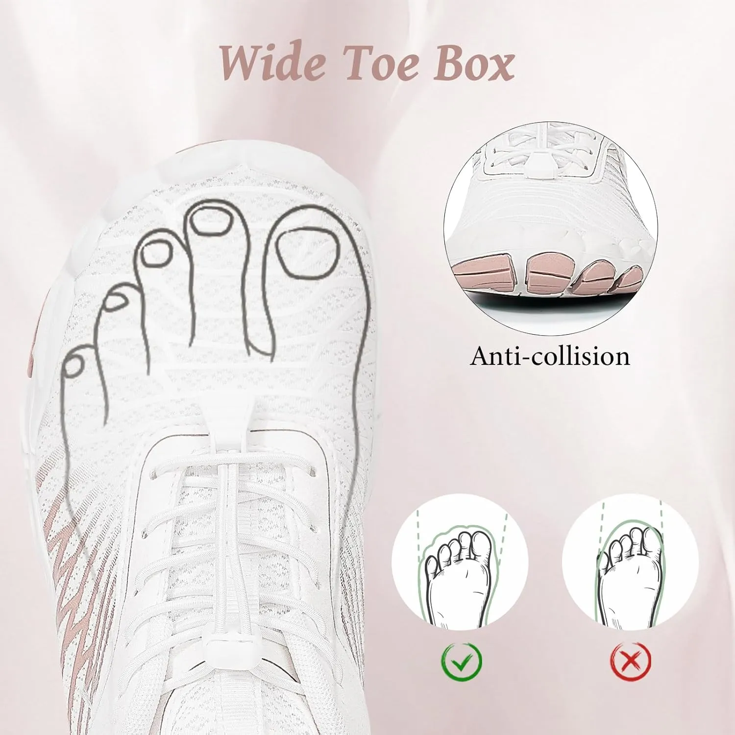 Hike Barefoot Shoes, Pro Barefoot Shoes Women Men Footwear, Athletic Hiking Minimalist Water Shoe Breathable Quick Dry Zero Drop Trail Running Shoe with Non-Slip Sole & Wide Toe Box