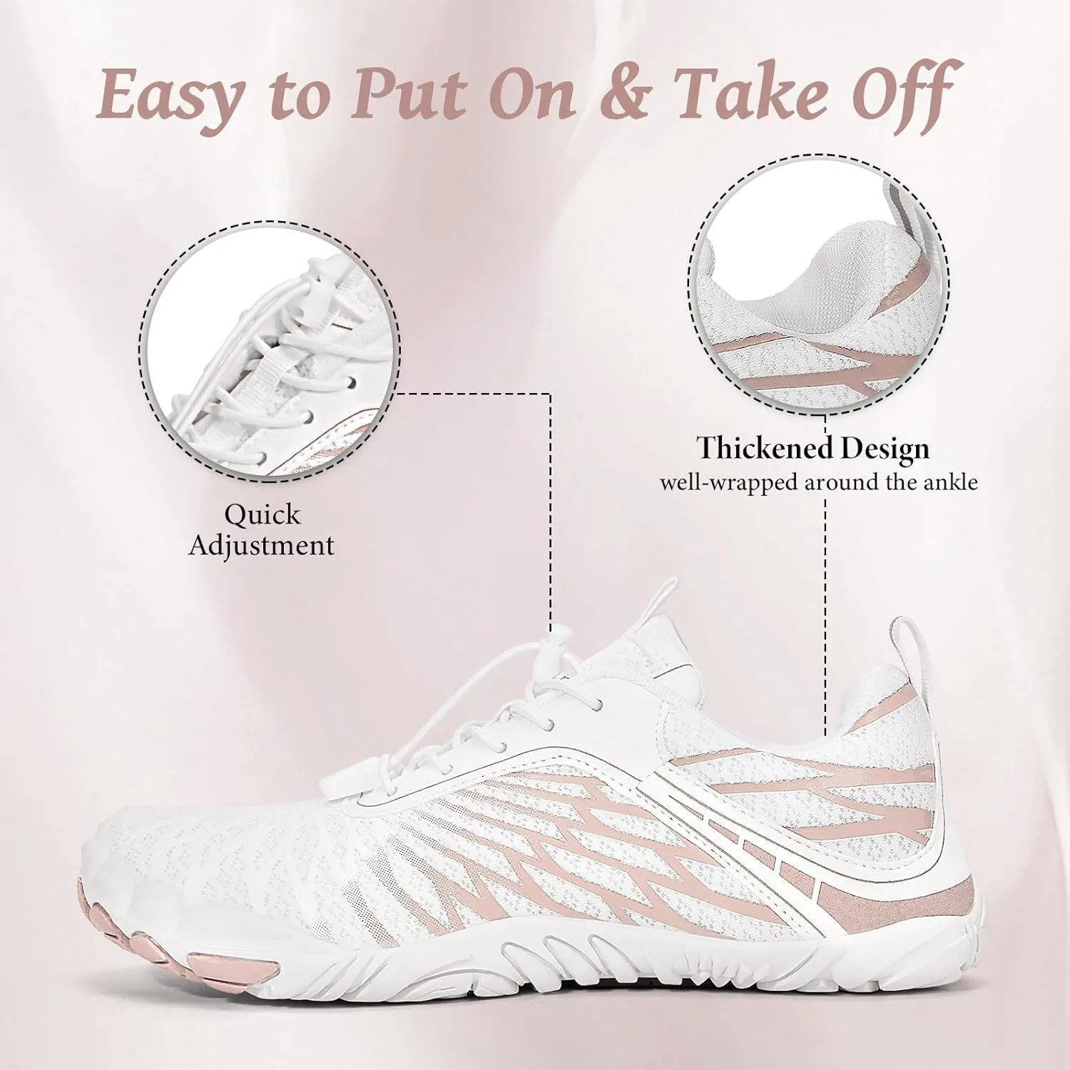 Hike Barefoot Shoes, Pro Barefoot Shoes Women Men Footwear, Athletic Hiking Minimalist Water Shoe Breathable Quick Dry Zero Drop Trail Running Shoe with Non-Slip Sole & Wide Toe Box