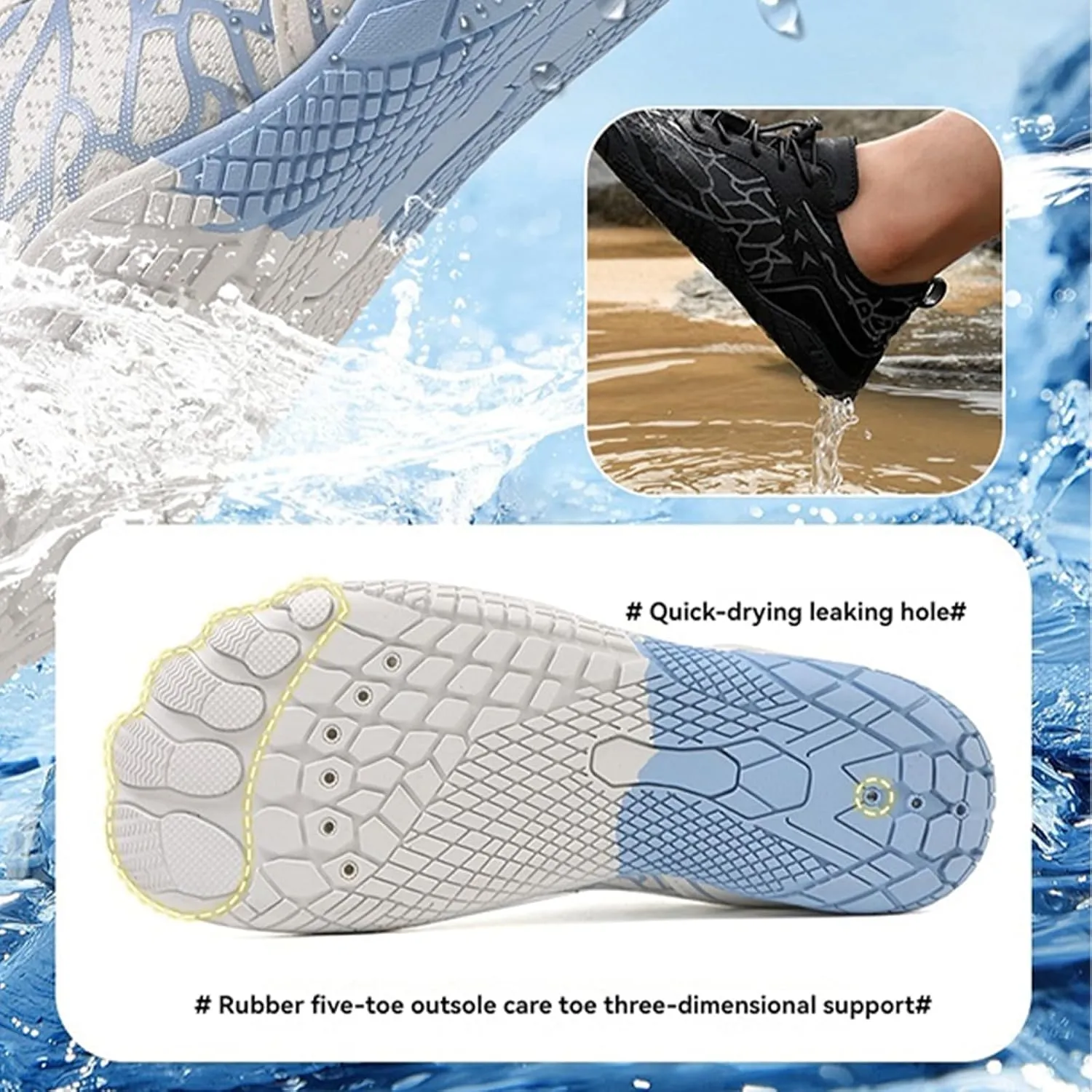 Hike Barefoot Shoes Womens Men, Pro Barefoot Shoes with Wide Toe Box, Minimalist Trail Running Shoe, Breathable & Non-Slip Athletic Footwear Wide Toe Shoe
