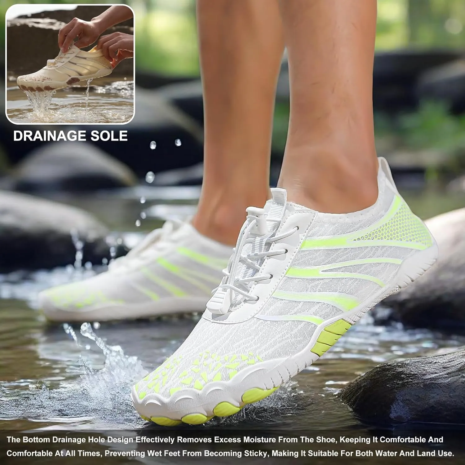 Hike Barefoot Shoes Womens Men,Unisex Barefoot Water Shoes Breathable, Anti-Slip Hiking Footwear for Athletic Wide Toe Shoe Footwear for Hiking, Walking, Running, Yoga, and Water Sports